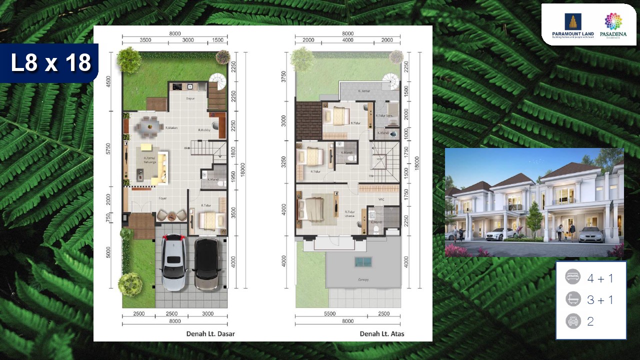layout 8x18 pasadena residence